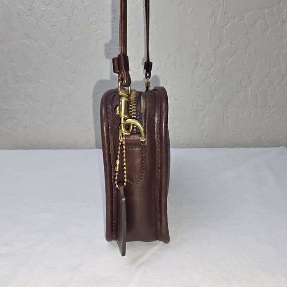 Vintage Coach Carnival 9925 Milk Chocolate Brown Leather Crossbody Shoulder Bag - Picture 3 of 14